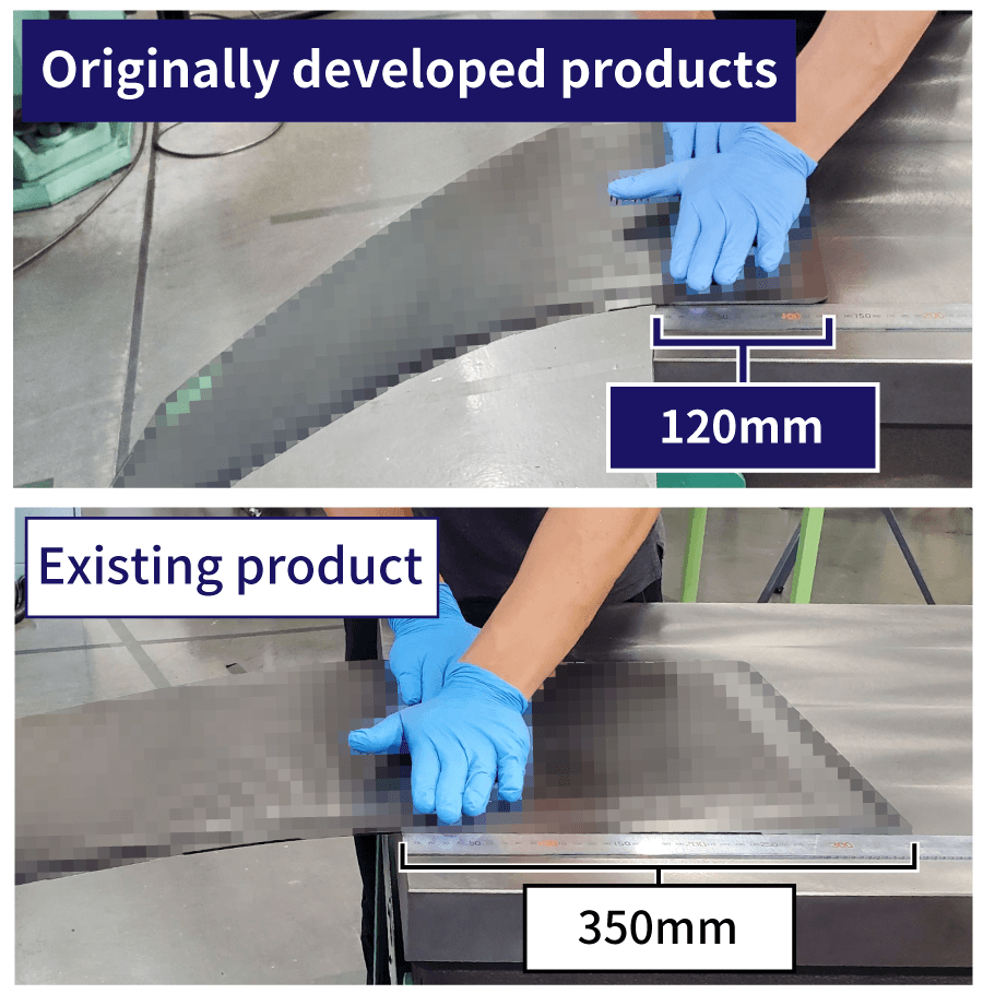 The proprietary developed product demonstrates high bending strength